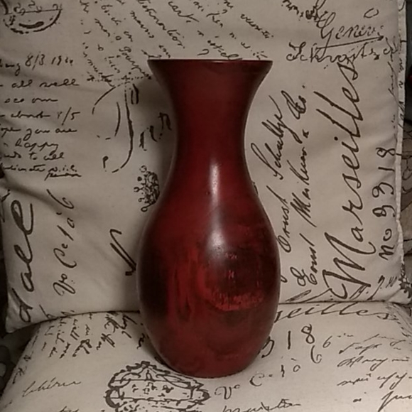 10" Boho Wooden Vase - Picture 2 of 7